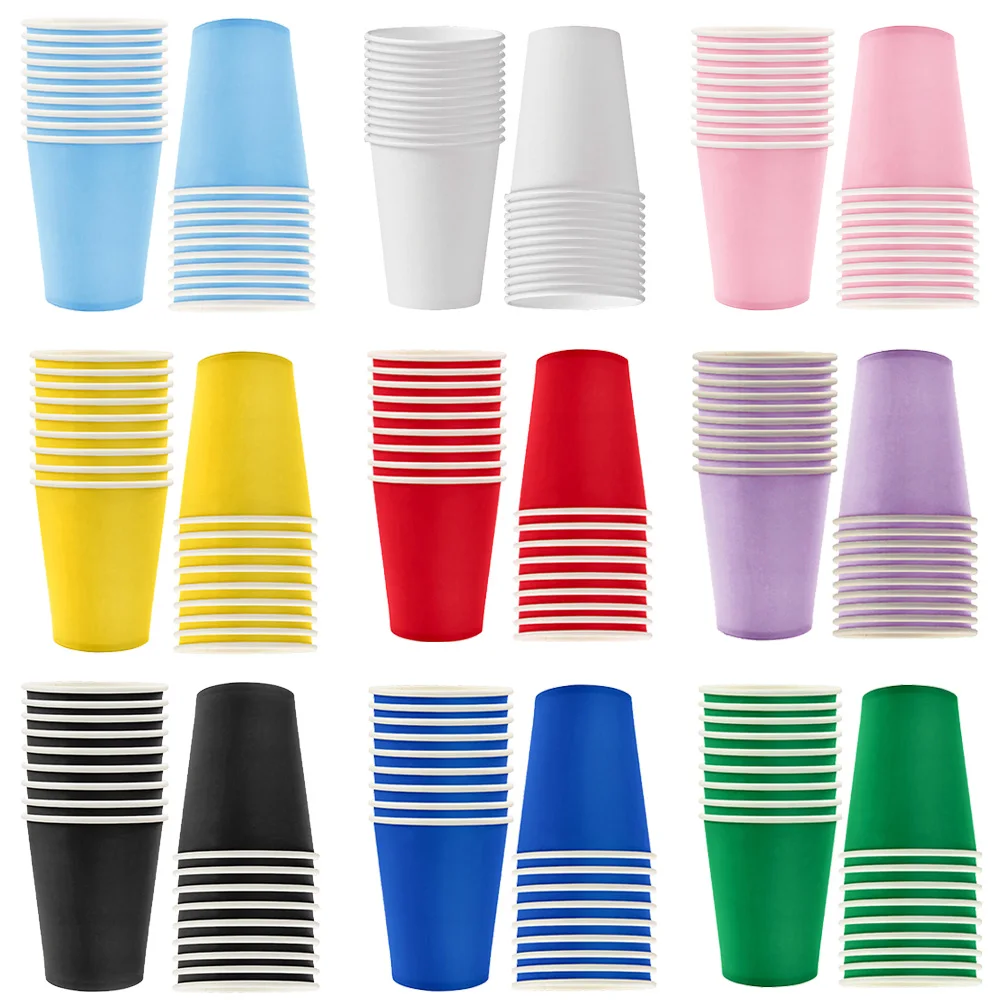 Paper Straw Color - 10/20/30/50pcs Solid Color Disposable Paper Cup