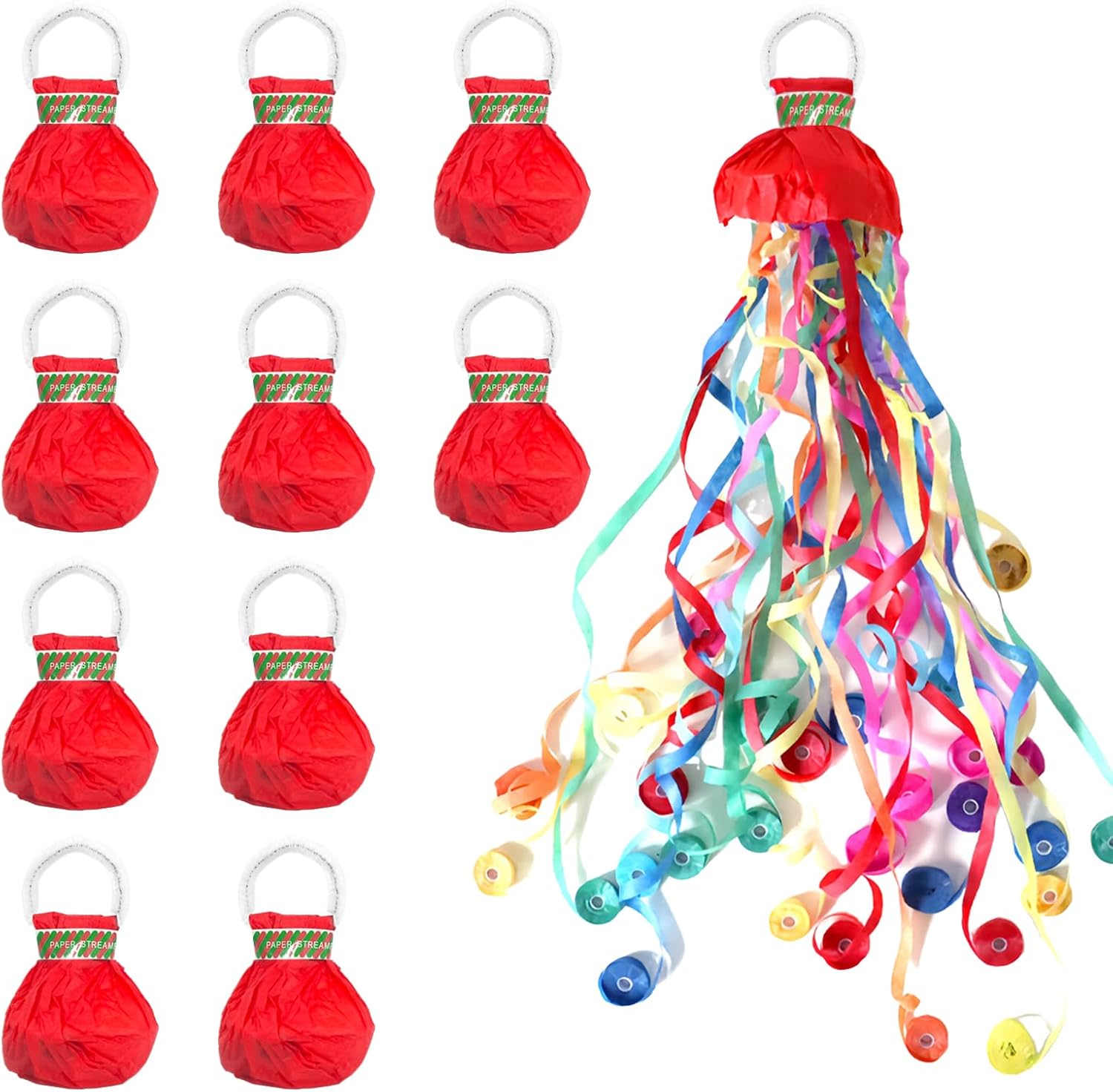 Confetti Cannon Tube - 10pcs Hand Throw Streamers No Mess