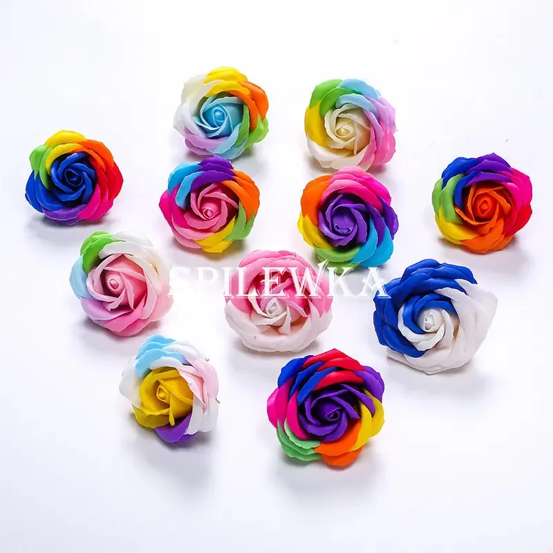 Event Party - Spilewka 6X7cm Colorful Rose Artificial Flower