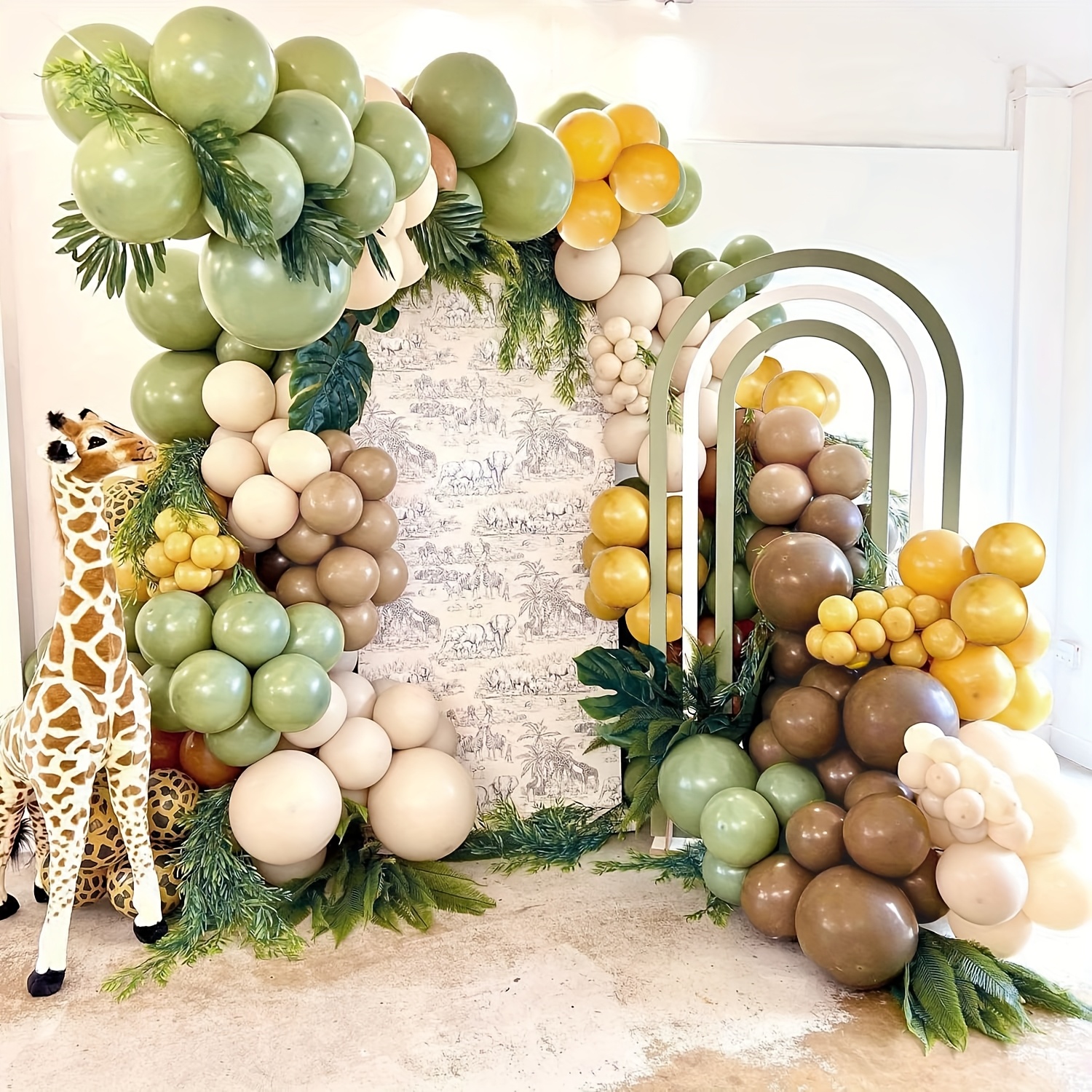 146pcs Sage Green Yellow Ballo - Balloon Arch Kit 리뷰 및 가격