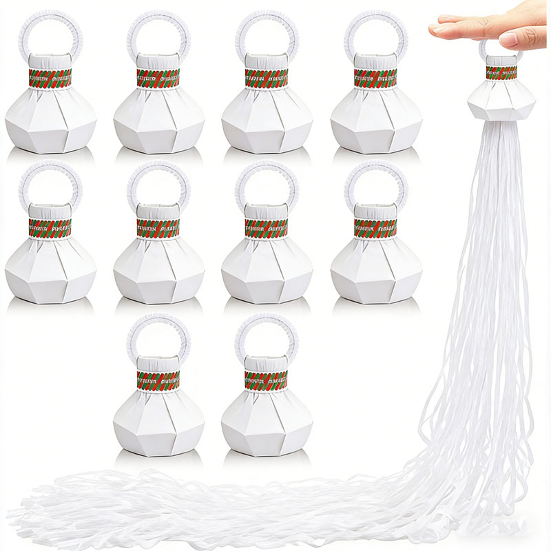 10pcs White Streamers Poppers  - Confetti Cannon Tube 리뷰 및 가격