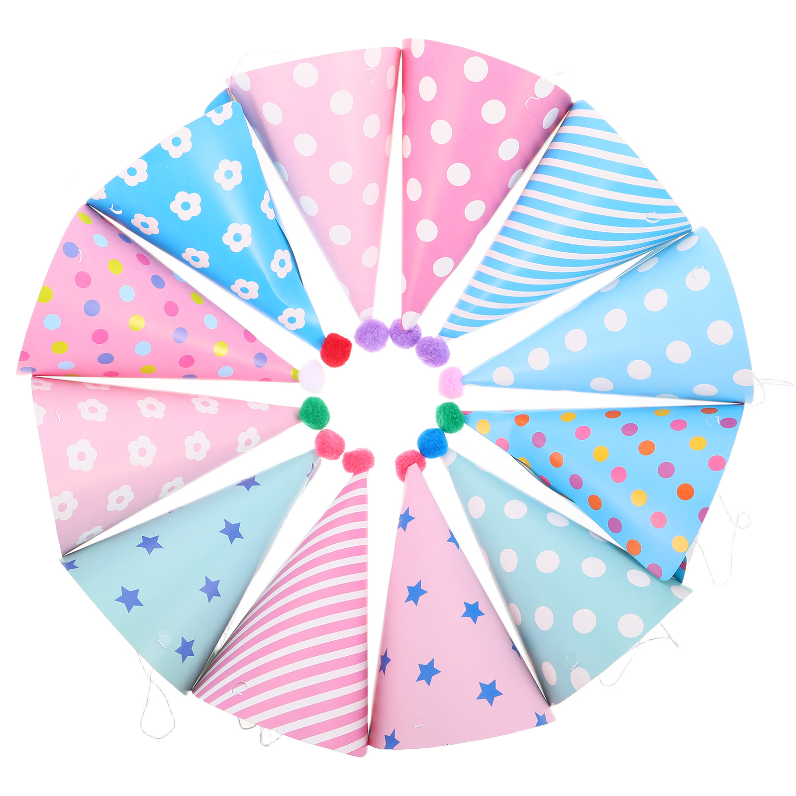 12Pcs Kids Birthday Cone Hats  - Party Hat Cone 리뷰 및 가격