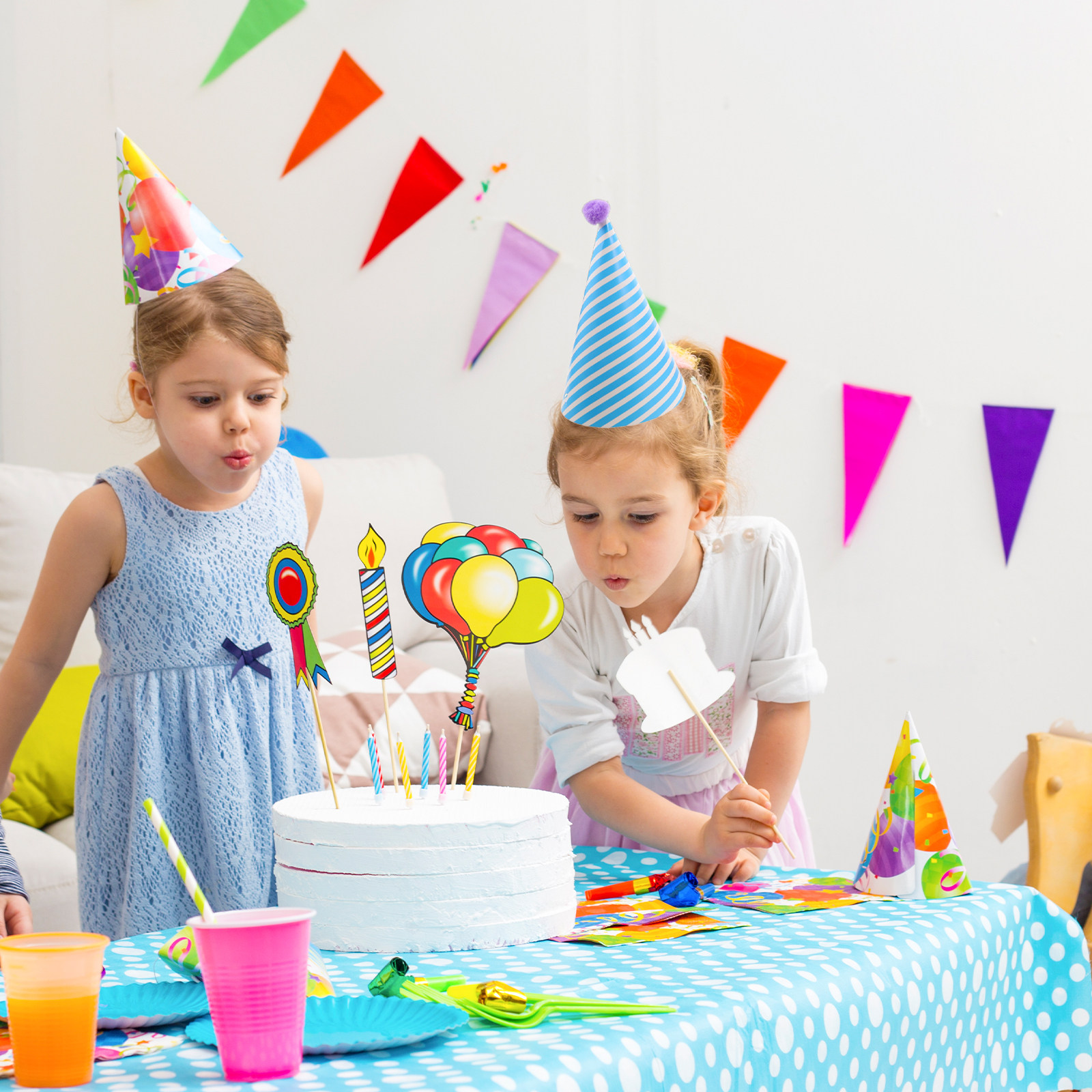 12Pcs Kids Birthday Cone Hats  - Party Hat Cone 리뷰 및 가격