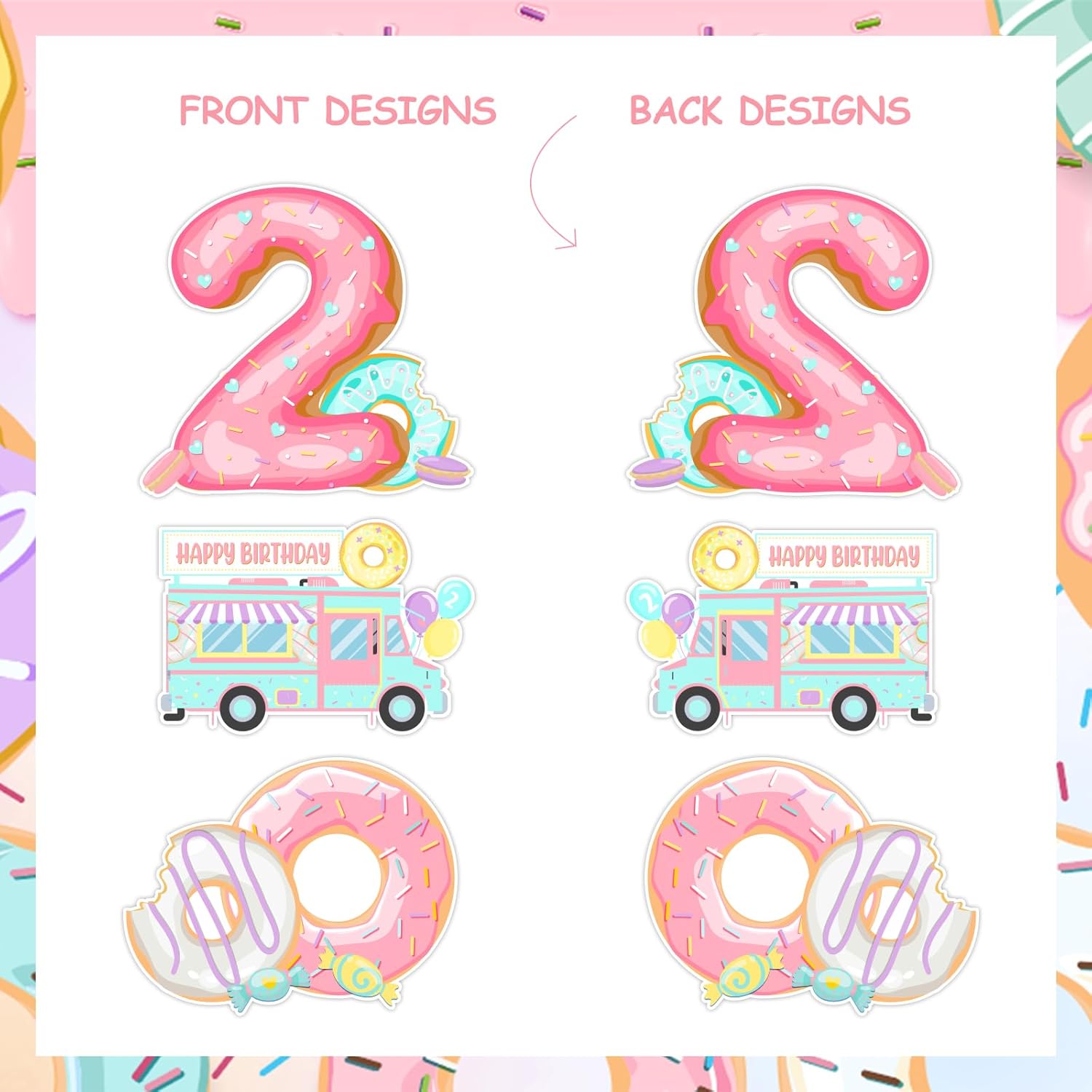 Donut 2nd Birthday Centerpiece - Centerpiece Stick 리뷰 및 가격