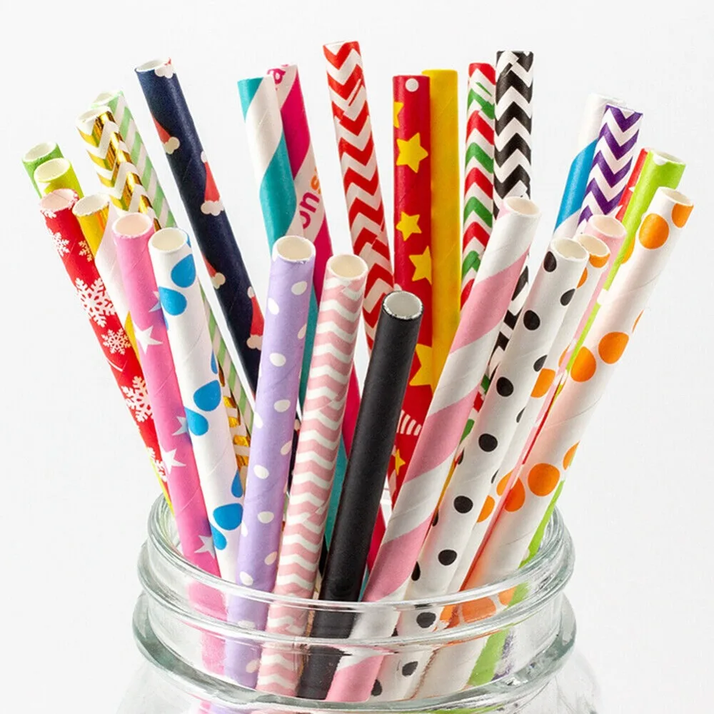 100 Bulk Packed Paper Straws P - Paper Straw Color 리뷰 및 가격