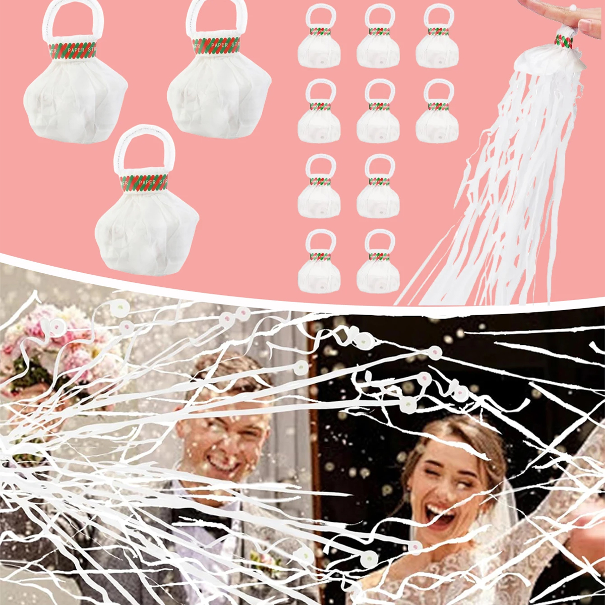 10Pcs Romantic White Hand-Thro - Confetti Cannon Tube 리뷰 및 가격
