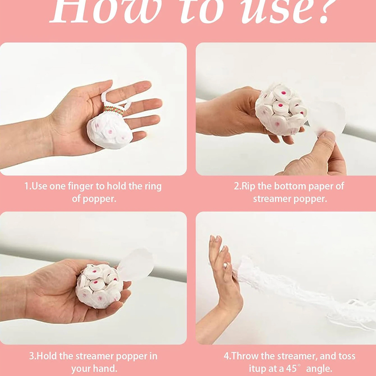 10Pcs Romantic White Hand-Thro - Confetti Cannon Tube 리뷰 및 가격