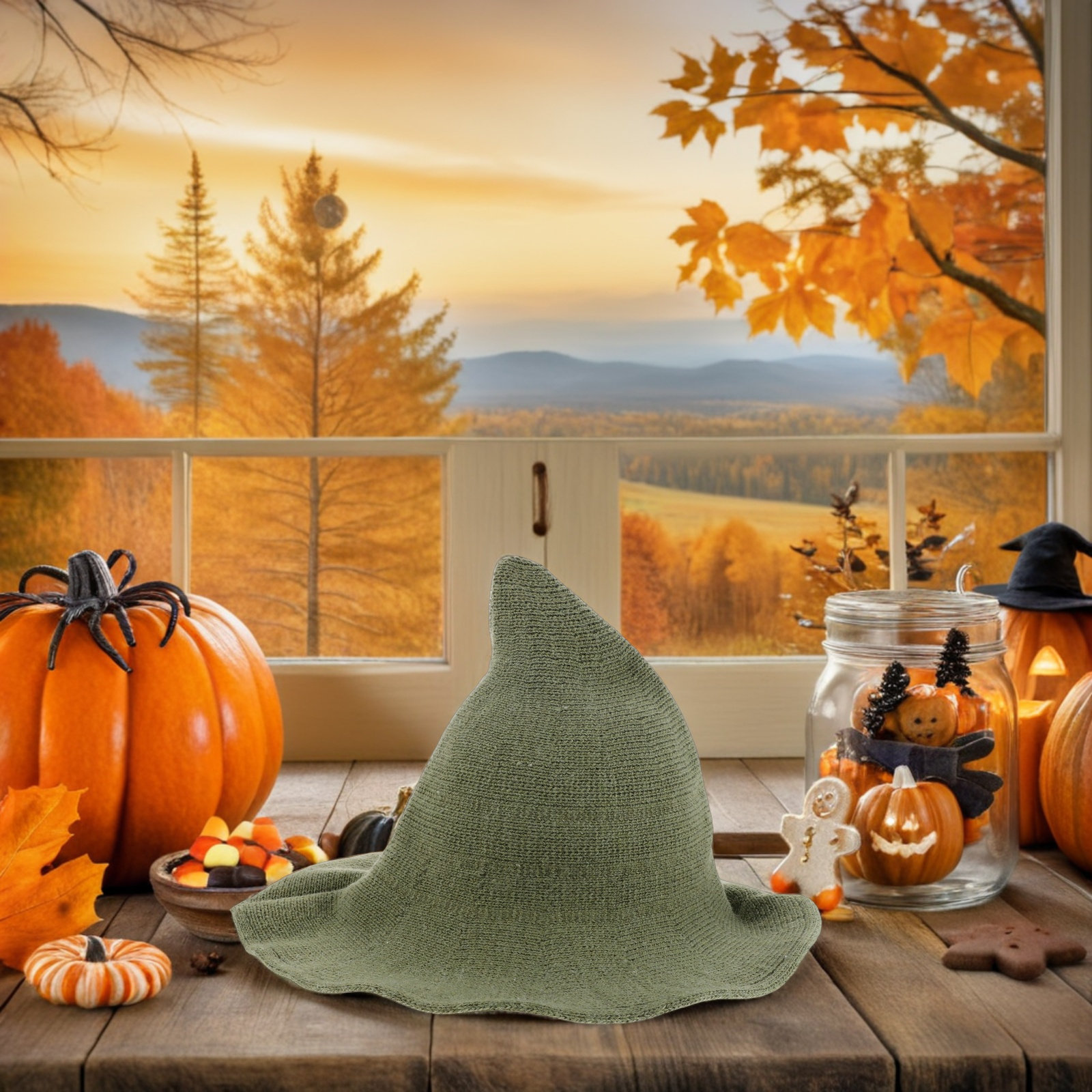 Halloween Witch Hat Wool Blend - Party Hat Cone 리뷰 및 가격