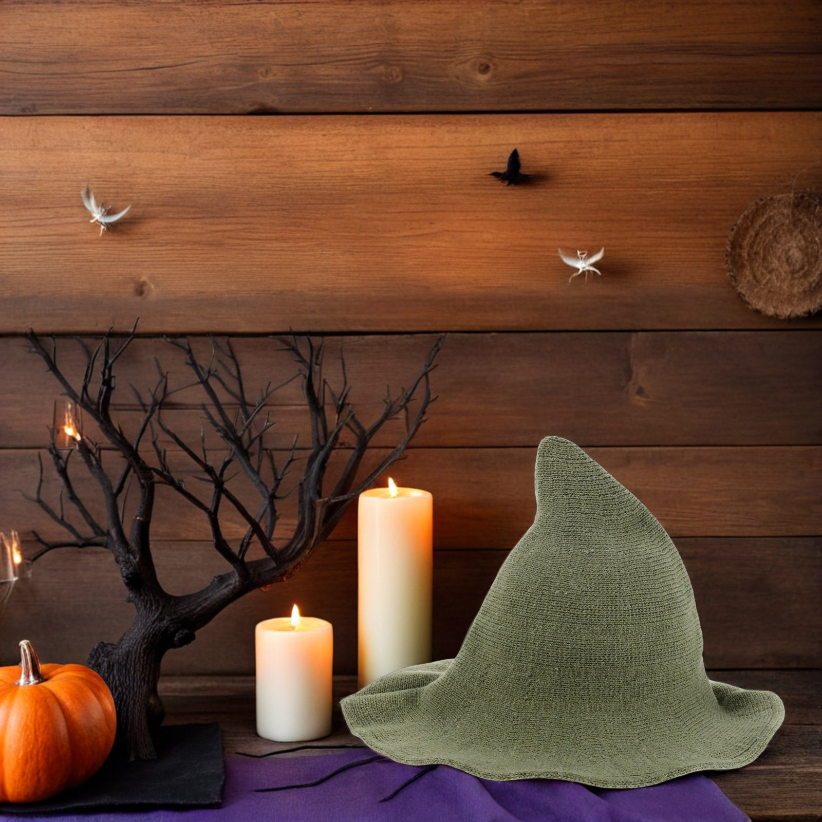 Halloween Witch Hat Wool Blend - Party Hat Cone 리뷰 및 가격