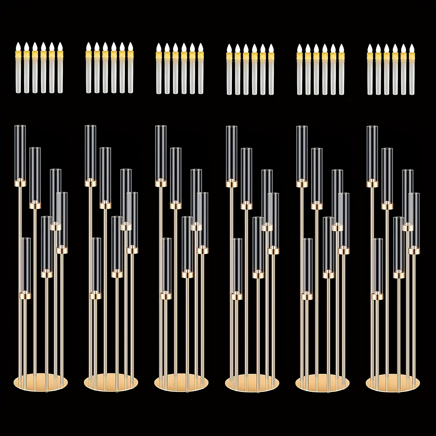 2 Sets Floor Candelabra 6 Arms - Centerpiece Stick 리뷰 및 가격