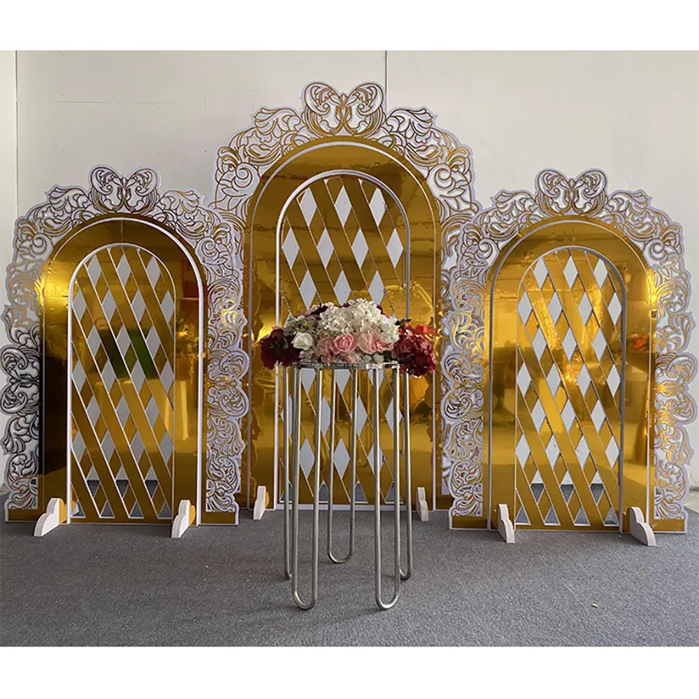 Hot Sale Gold Trim Flower Acry - Party Event Supplier 리뷰 및 가격