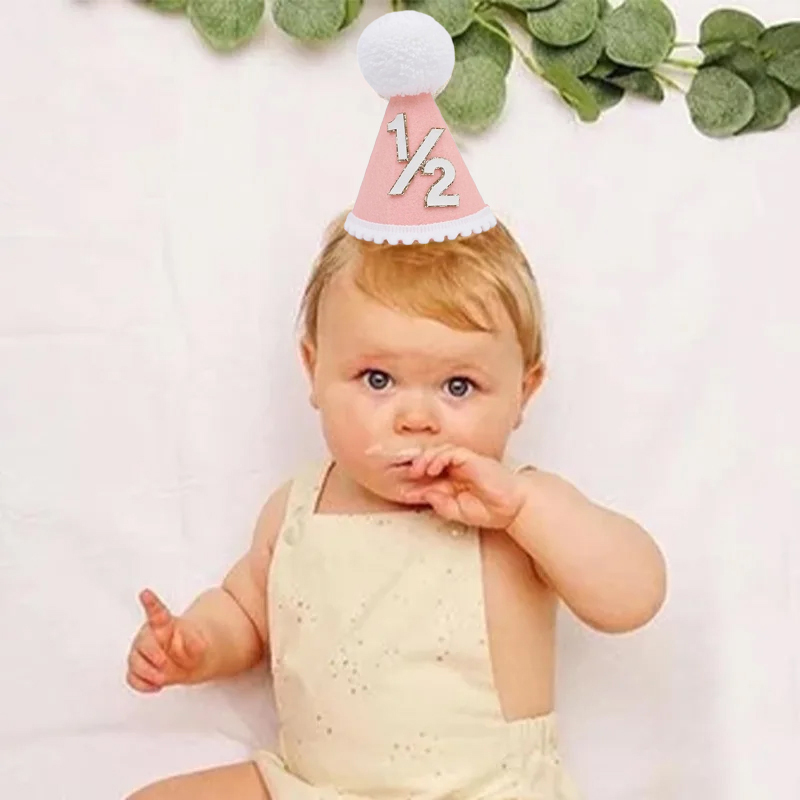1/2 Birthday Hat Mini Cone Hat - Party Hat Cone 리뷰 및 가격