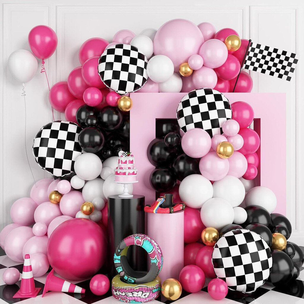 116Pcs Pink Race Car Balloon A - Balloon Arch Kit 리뷰 및 가격