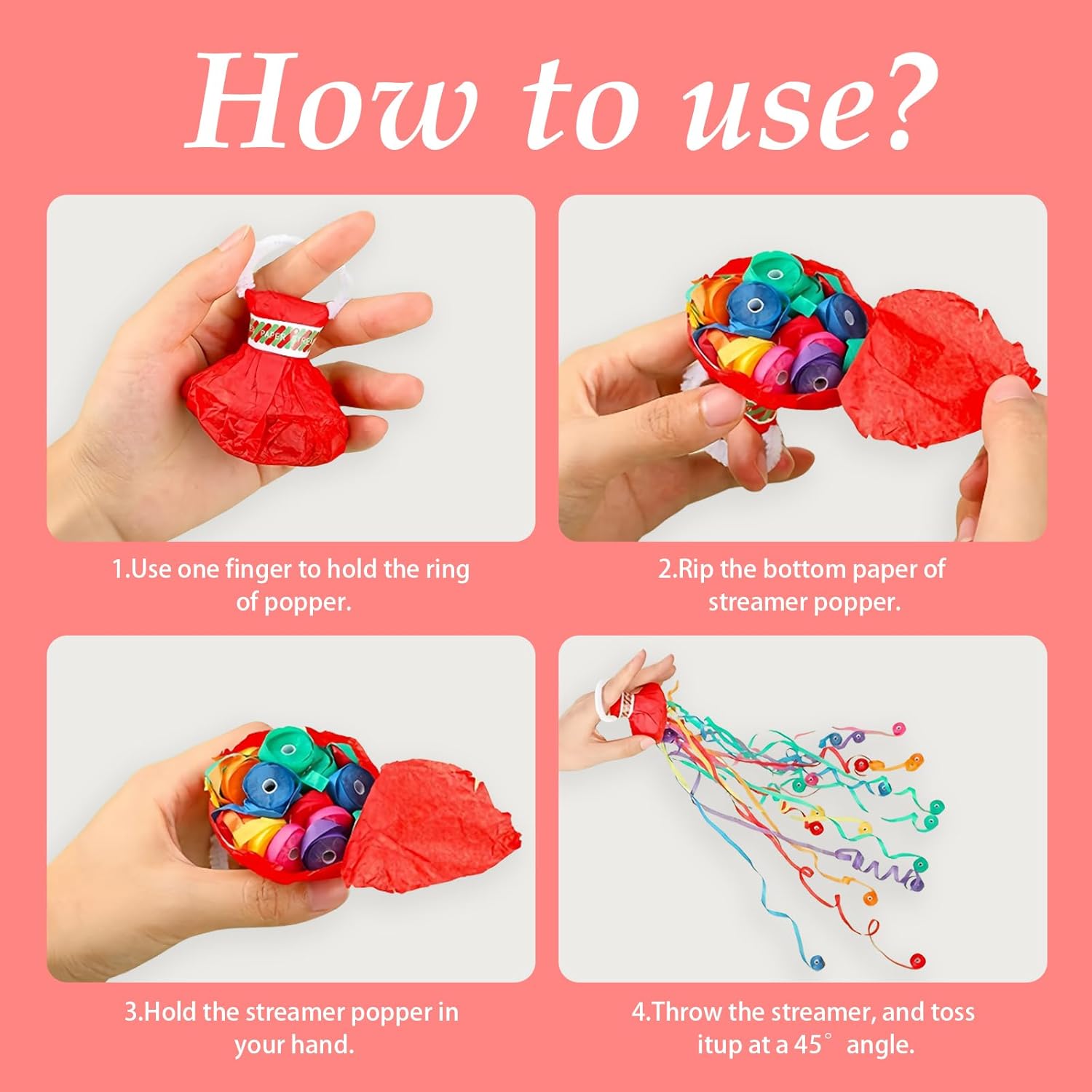 10pcs Hand Throw Streamers No  - Confetti Cannon Tube 리뷰 및 가격
