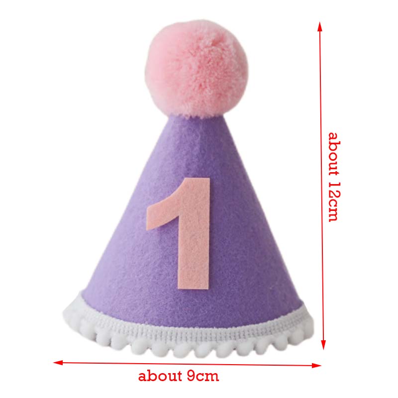 Purple Birthday Hat 1 2 3 4 5  - Party Hat Cone 리뷰 및 가격