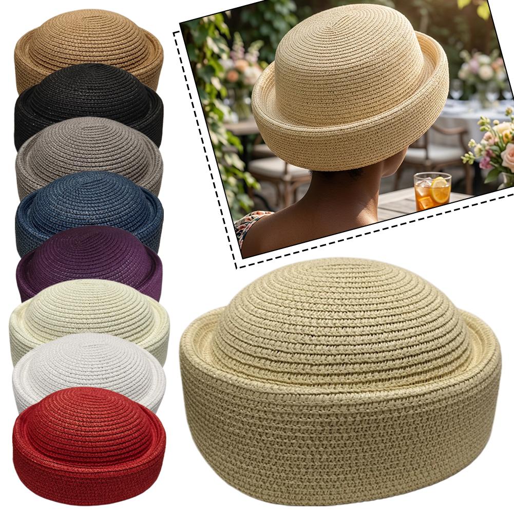 Solid Color Straw Bucket Hat S - Paper Straw Color 리뷰 및 가격