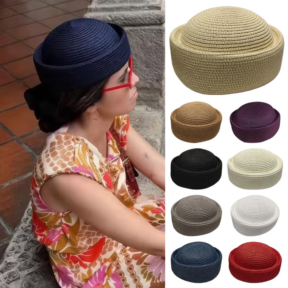 Solid Color Straw Bucket Hat S - Paper Straw Color 리뷰 및 가격