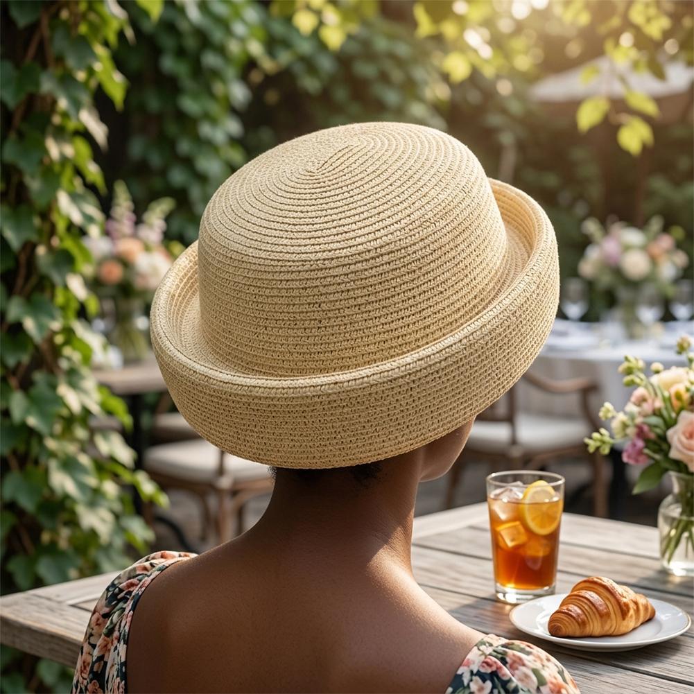 Solid Color Straw Bucket Hat S - Paper Straw Color 리뷰 및 가격