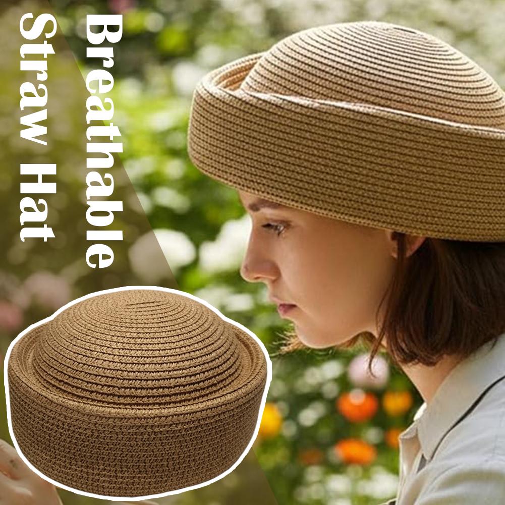 Solid Color Straw Bucket Hat S - Paper Straw Color 리뷰 및 가격