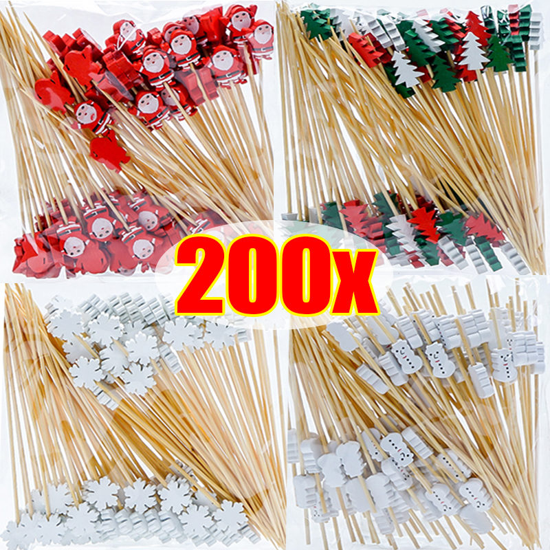 200/50PCS Christmas Fruit Skew - Centerpiece Stick 리뷰 및 가격