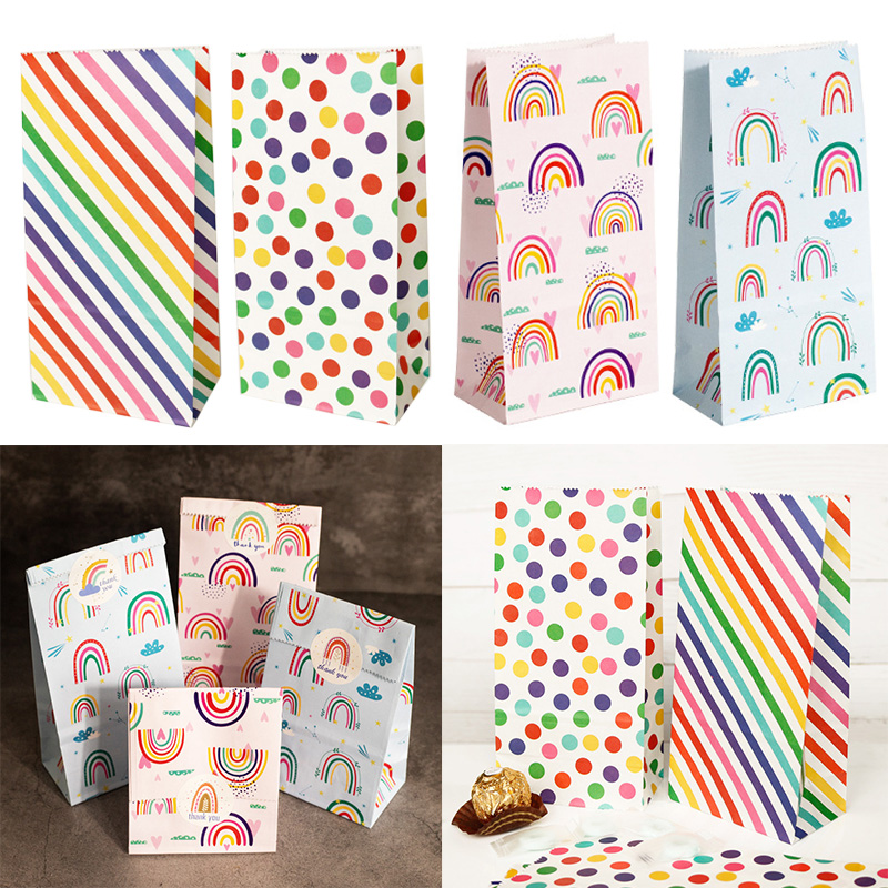 Small Paper Bags Rainbow Print - Event Party Box 리뷰 및 가격