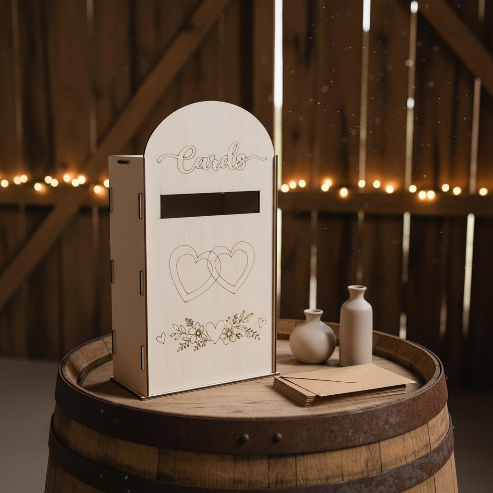 Wooden Wedding Card Box Laser  - Event Party Box 리뷰 및 가격