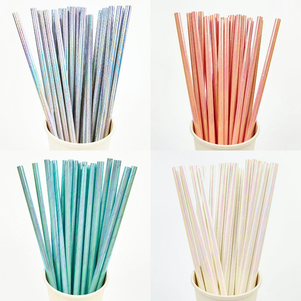 25Pcs Pearlescent Bronzing Pap - Paper Straw Color 리뷰 및 가격
