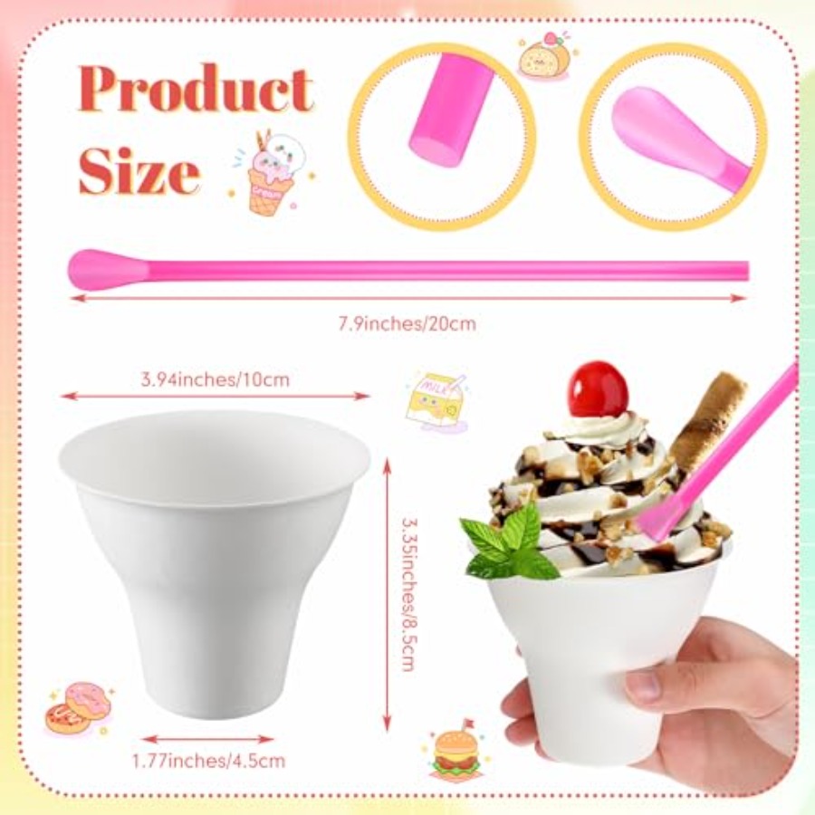 Set Snow Cone Cups and Straws  - Paper Straw Color 리뷰 및 가격