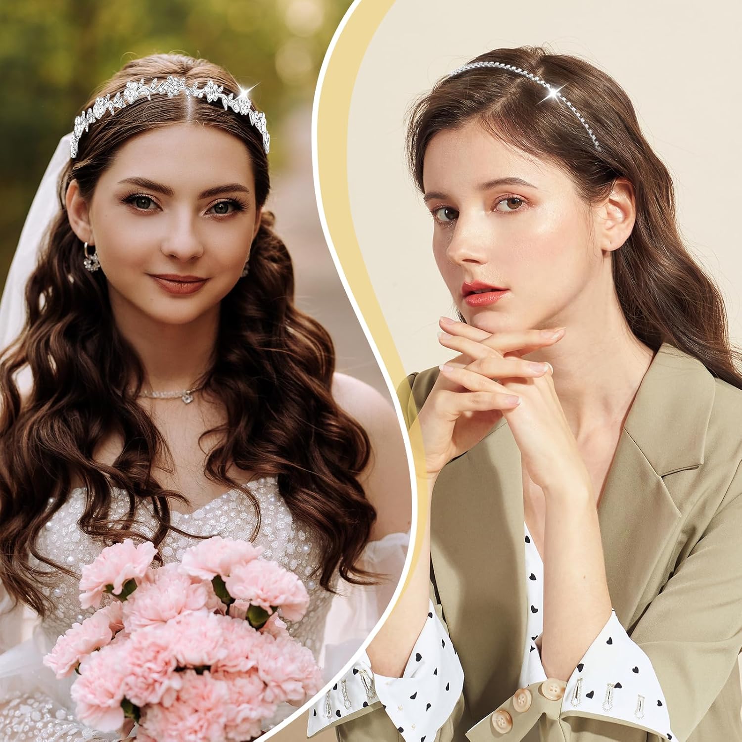 4 Pcs Rhinestone Headband Set  - Event & Party Supply Photos 리뷰 및 가격