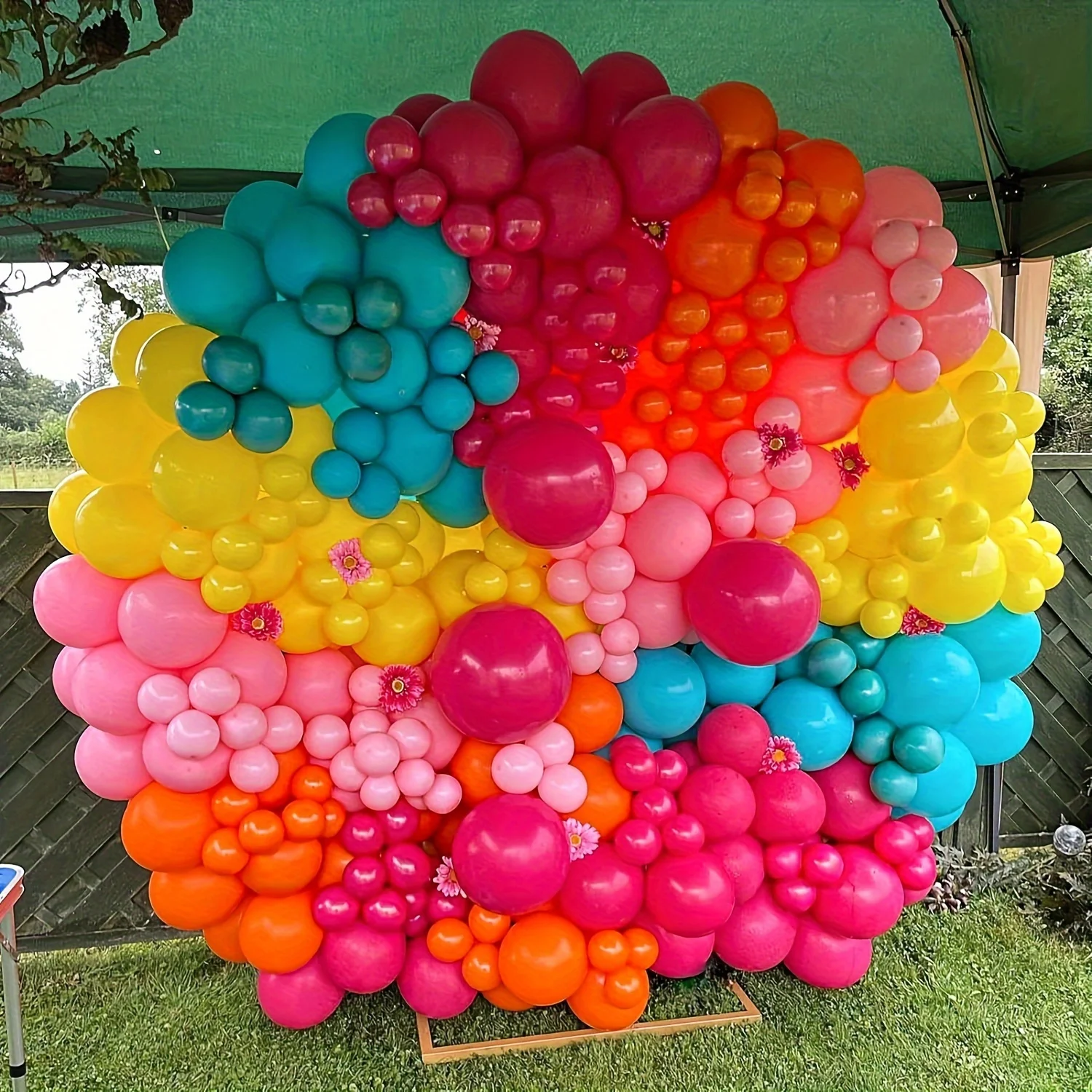 130pcs Pink Yellow Orange Ball - Balloon Arch Kit 리뷰 및 가격