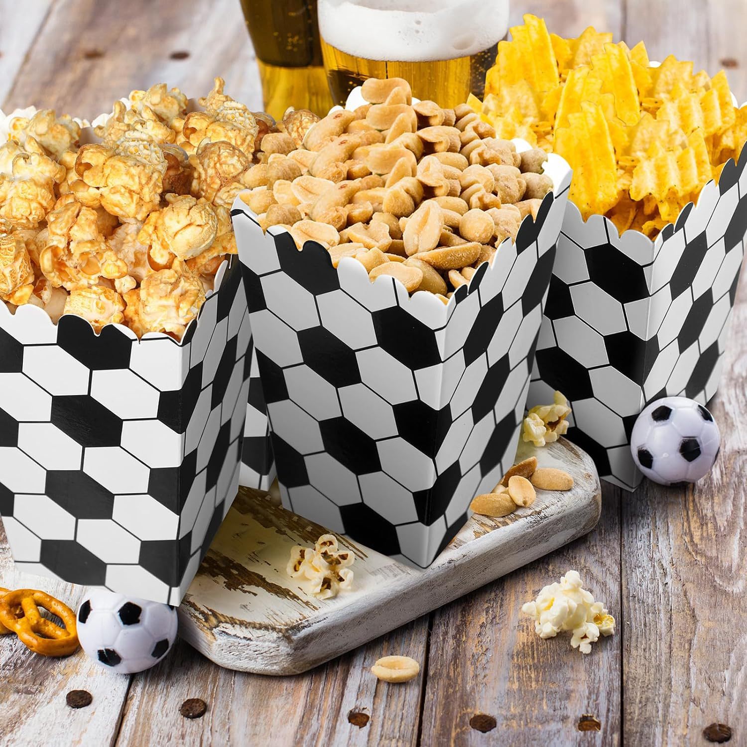 6/18Pcs  Football Popcorn Boxe - Event Party Box 리뷰 및 가격
