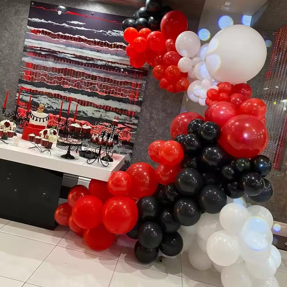 98Pcs Red and Black Balloons W - Balloon Arch Kit 리뷰 및 가격