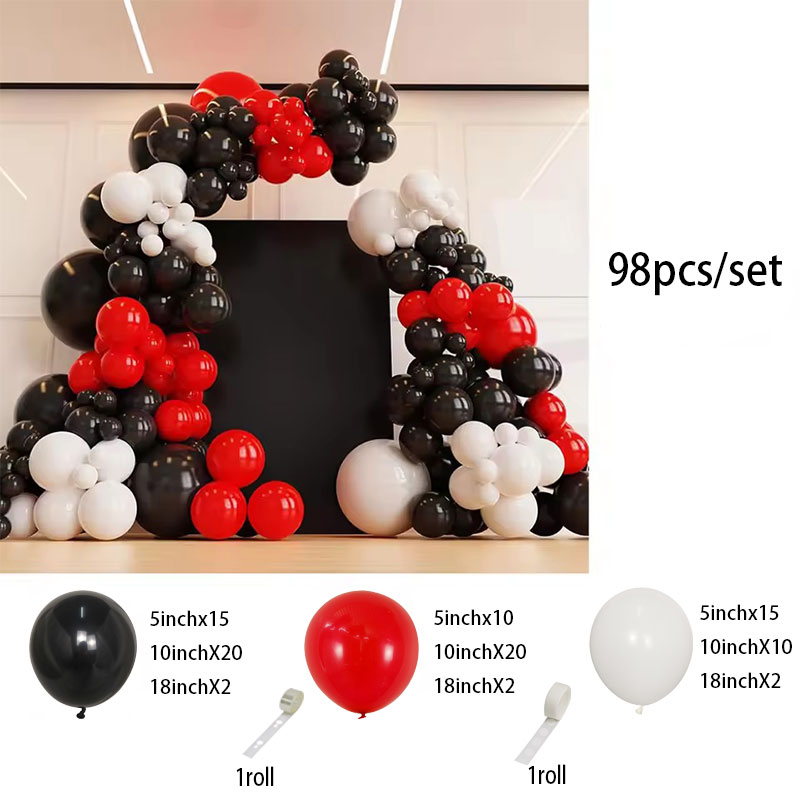 98Pcs Red and Black Balloons W - Balloon Arch Kit 리뷰 및 가격
