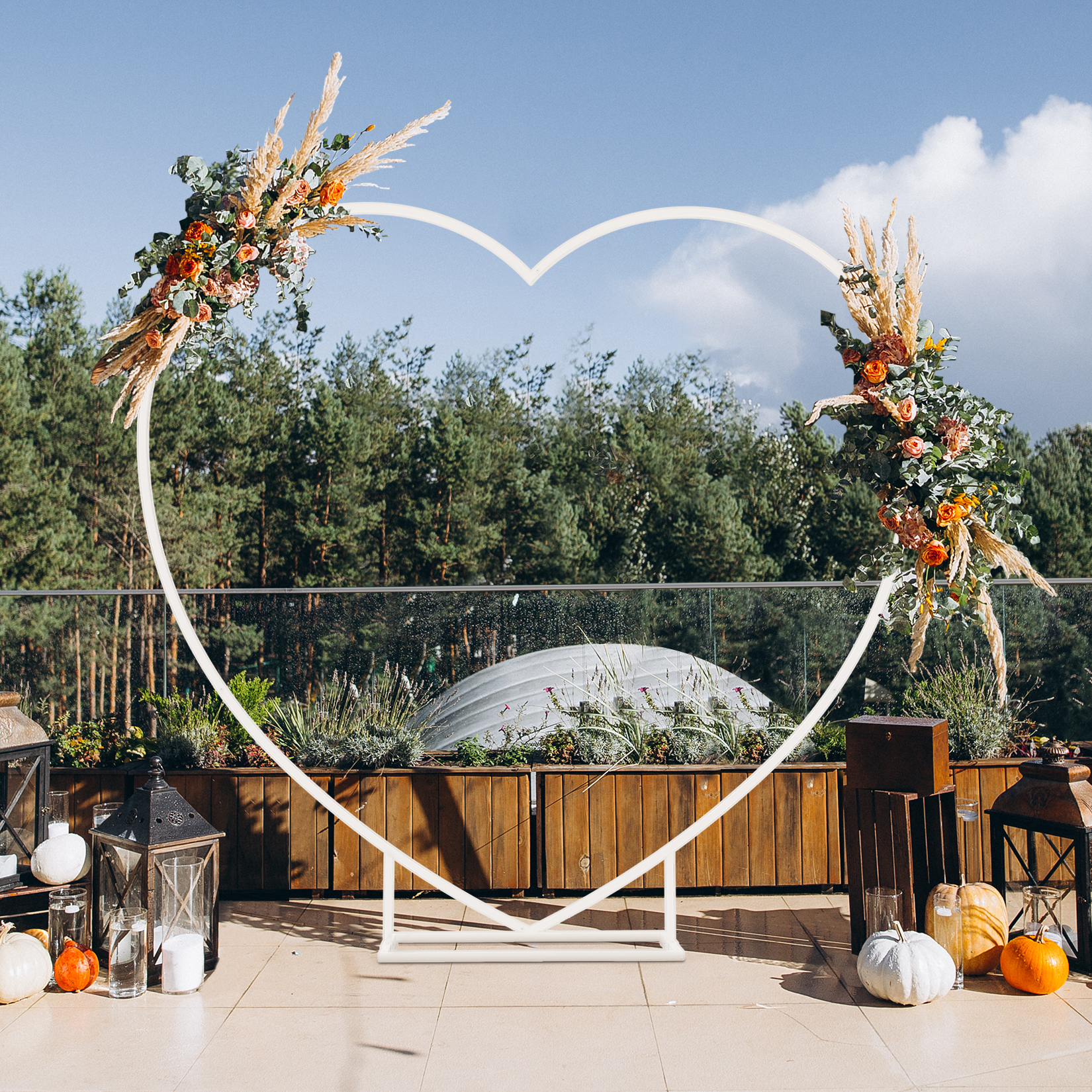 Heart Shaped White Metal Ballo - Balloon Arch Kit 리뷰 및 가격