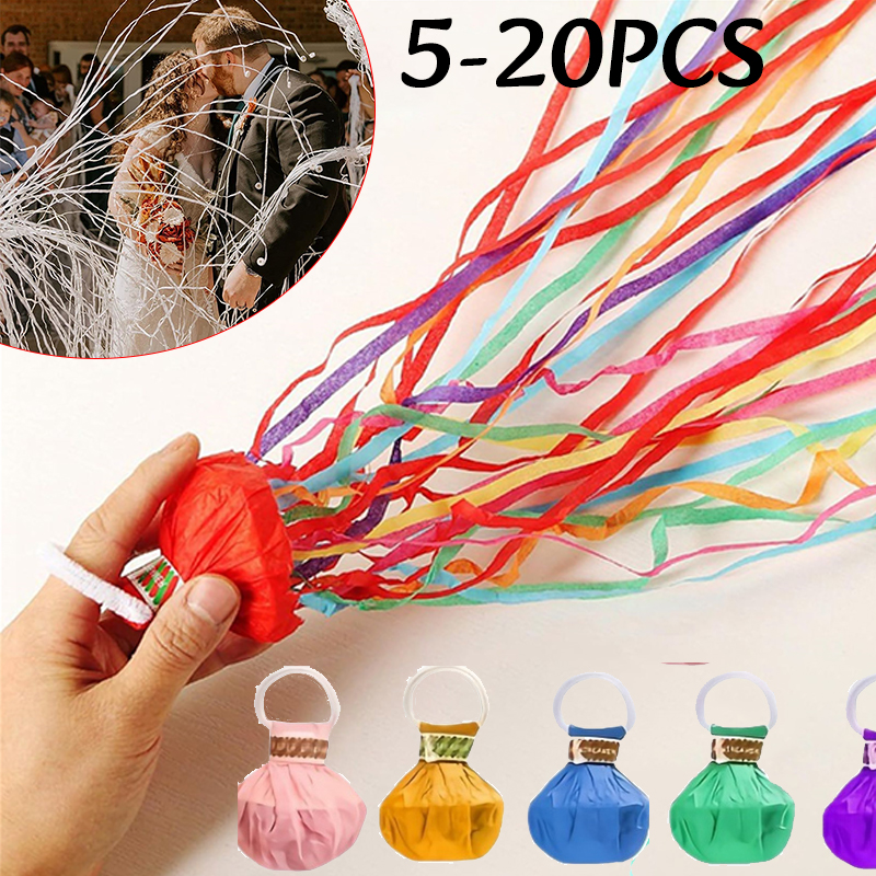5-20pc Colorful Hand Throw Str - Confetti Cannon Tube 리뷰 및 가격