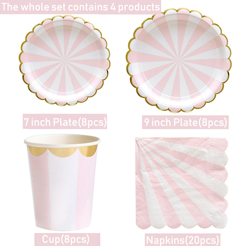 Striped Disposable Tableware P - Paper Straw Color 리뷰 및 가격