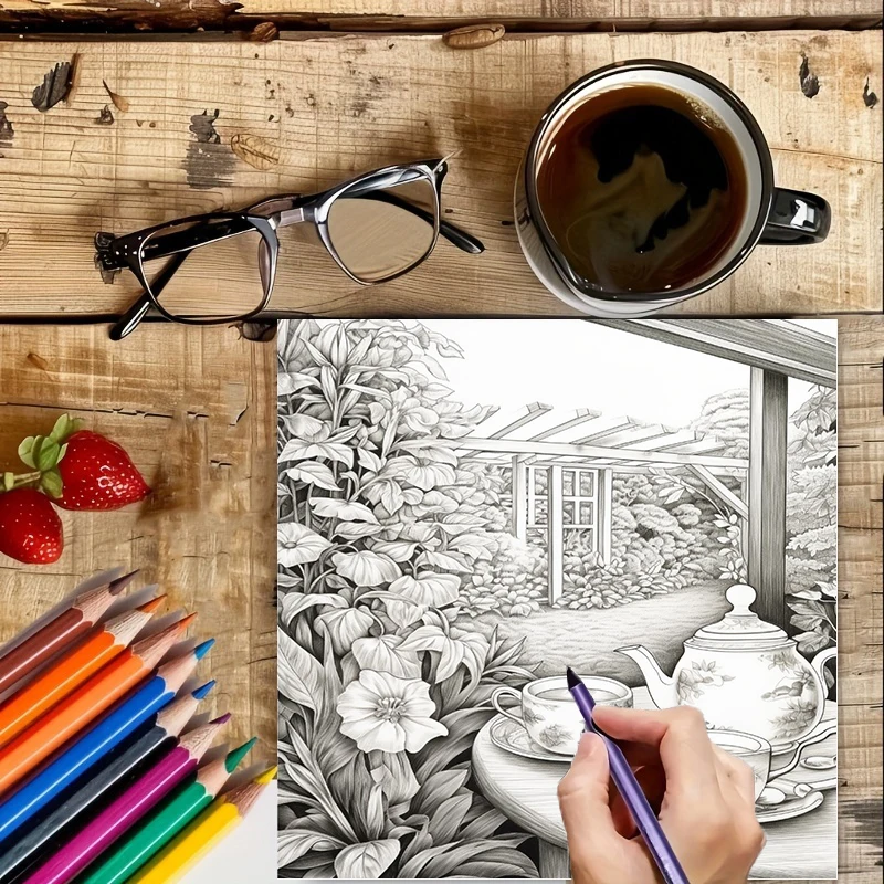 Tea In The Gardens Coloring Bo - Supply Event 리뷰 및 가격