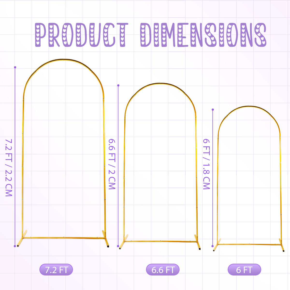 3Pack Golden Metal Arch Kits,  - Balloon Arch Kit 리뷰 및 가격