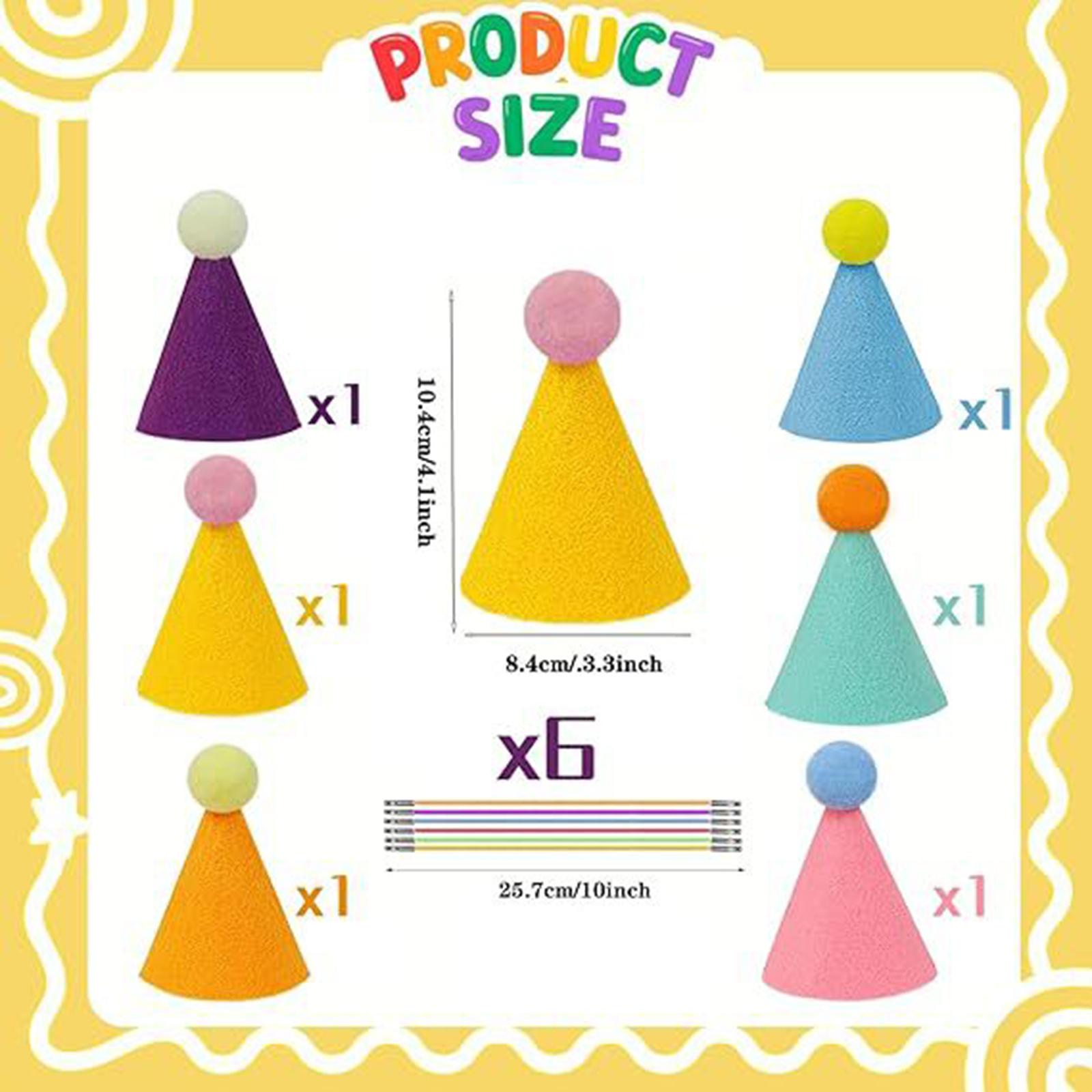 6 Pieces Mini Pet Party Hats M - Party Hat Cone 리뷰 및 가격